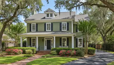 Freshly painted shutters with smooth, weather-resistant finish on home exterior in Lafayette, LA