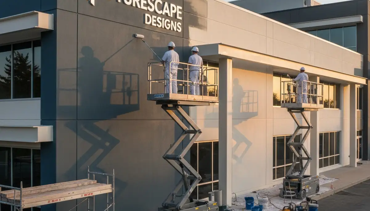 Commercial building painting by professional painters in Lafayette, LA