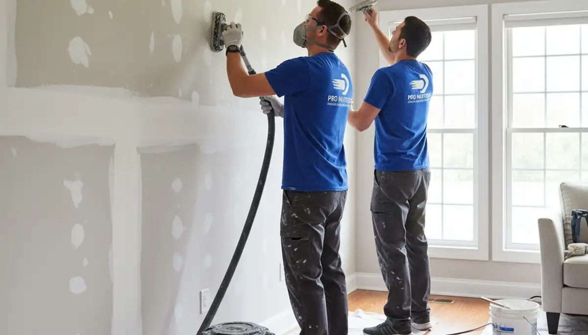 Professional drywall repair and wall restoration in Lafayette, LA home interior by expert painters