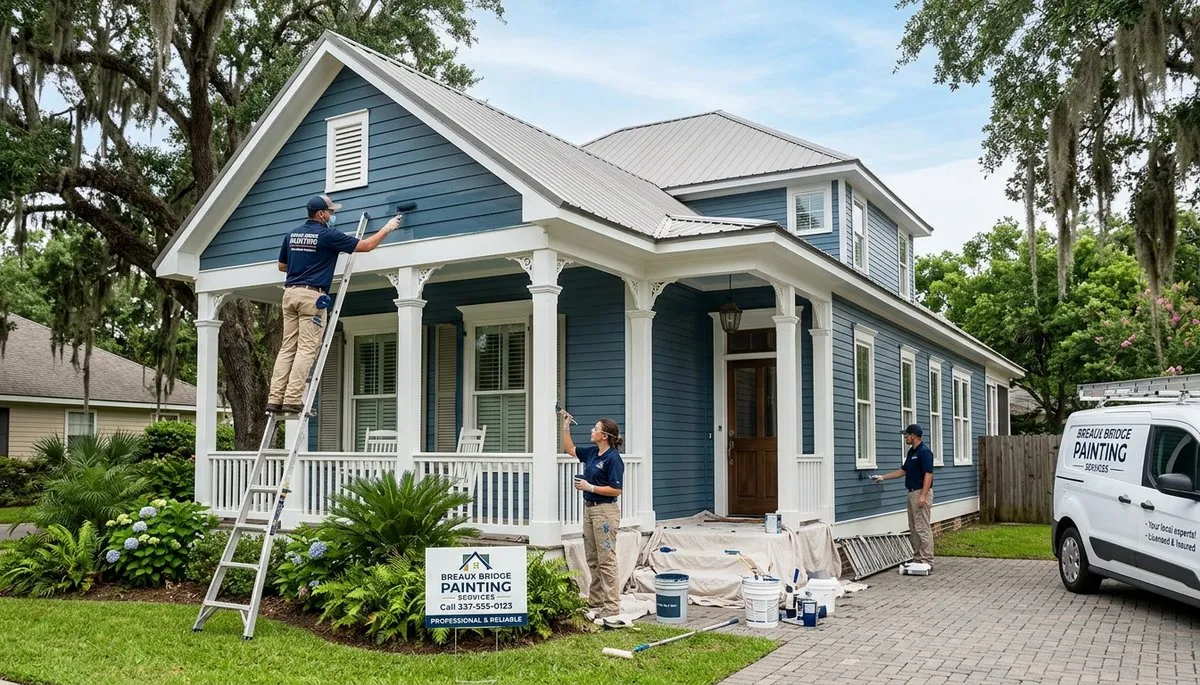 Professional house painters in Lafayette LA providing expert exterior and interior painting services