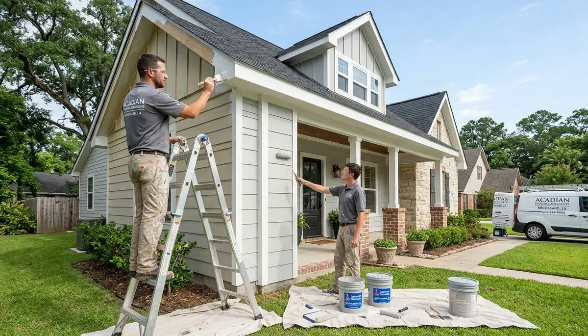 Professional house painters in Lafayette LA providing expert residential painting services