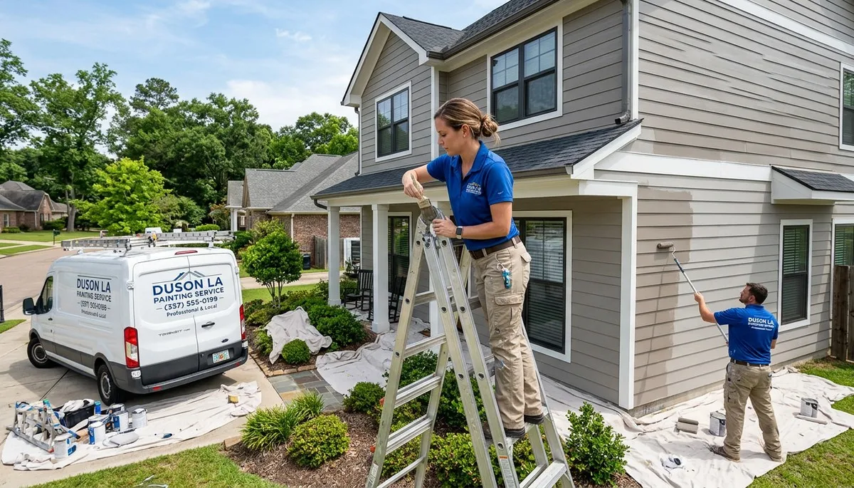 Professional house painters in Lafayette LA providing exterior home painting services
