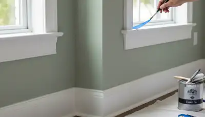Professional interior trim painting with clean lines and detail in a Lafayette, LA home