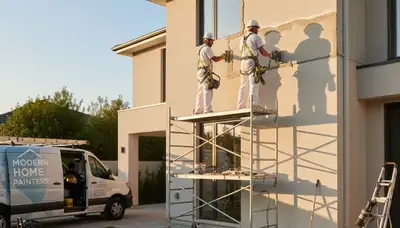 Professional stucco repair on Lafayette, LA home exterior by local house-painting experts