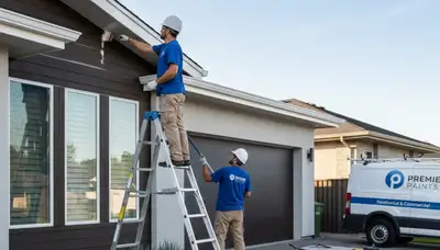 Professional trim and fascia painting on Lafayette LA home by local expert house painters