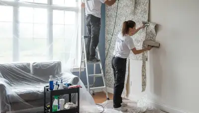 Professional wallpaper removal service in Lafayette, LA for smooth, freshly painted interior walls