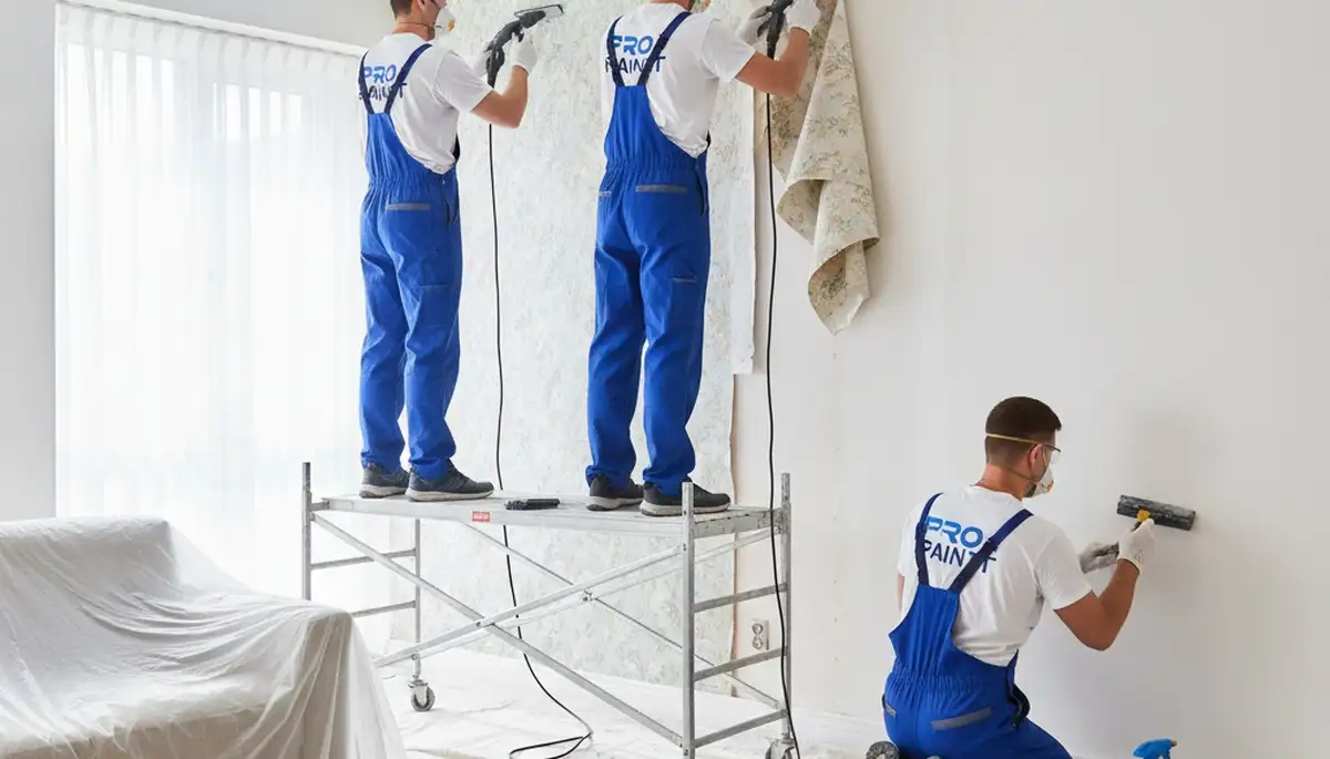 Professional wallpaper removal service in Lafayette, LA with smooth wall preparation